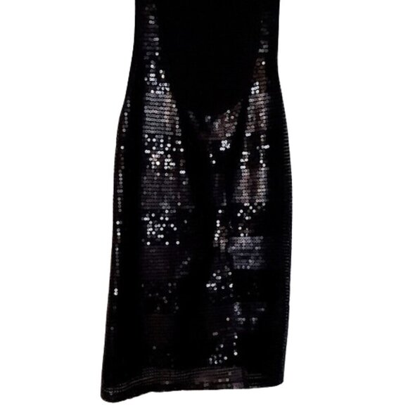 Calvin Klein Black Sequin Scoop Sleeveless Top Quick Dry Sz Sm - Picture 3 of 7
